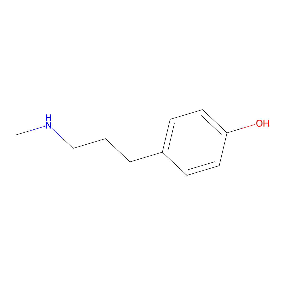 4-(3-(Methylamino)propyl)phenol molecular structure, CAS 32180-92-0
