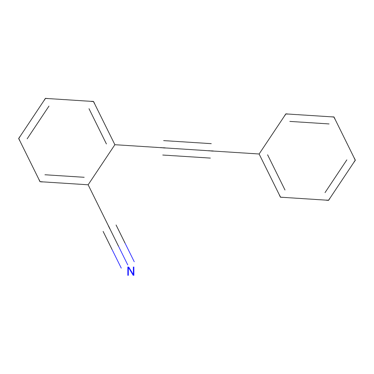 2-(Phenylethynyl)benzonitrile molecular structure, CAS 32183-76-9