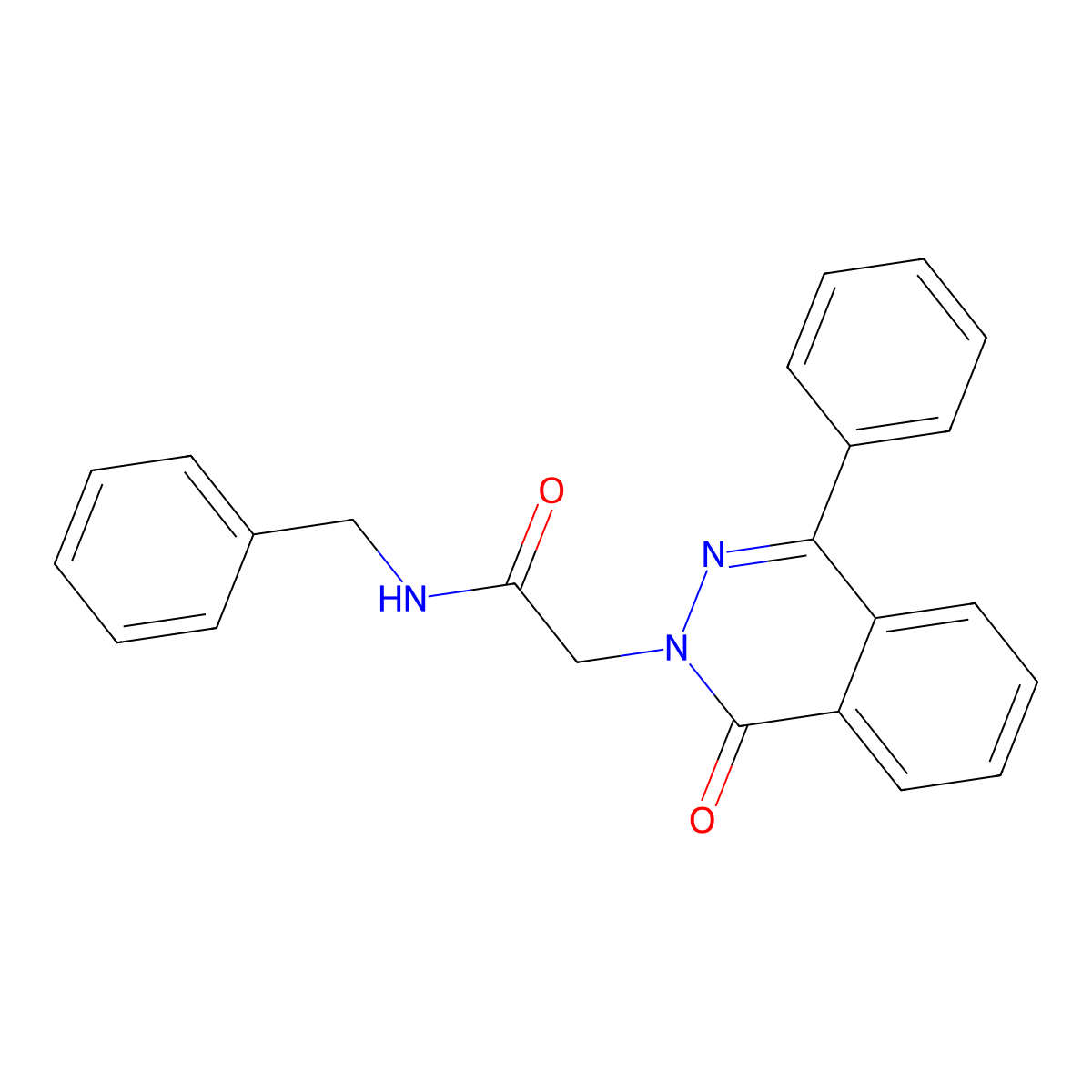 N-benzyl-2-(1-oxo-4-phenyl-1,2-dihydrophthalazin-2-yl)acetamide molecular structure, CAS 321835-38-5