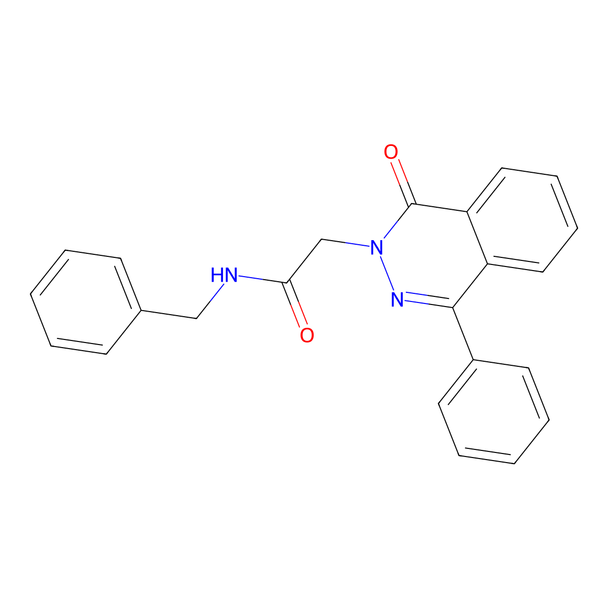 N-benzyl-2-(1-oxo-4-phenyl-1,2-dihydrophthalazin-2-yl)acetamide molecular structure, CAS 321835-38-5