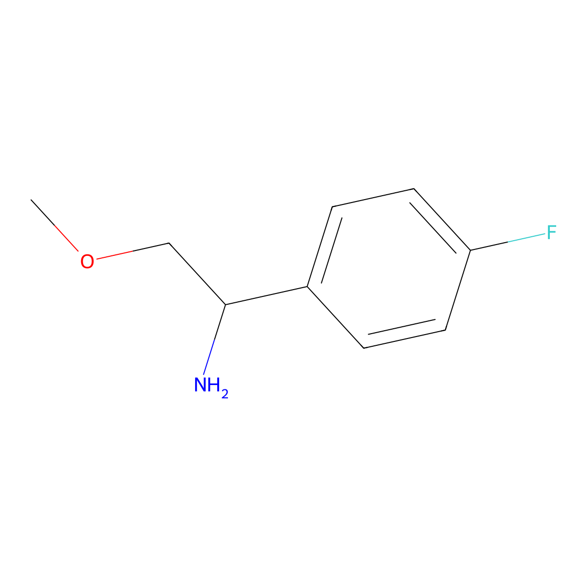 1-(4-Fluorophenyl)-2-methoxyethan-1-amine molecular structure, CAS 321839-91-2