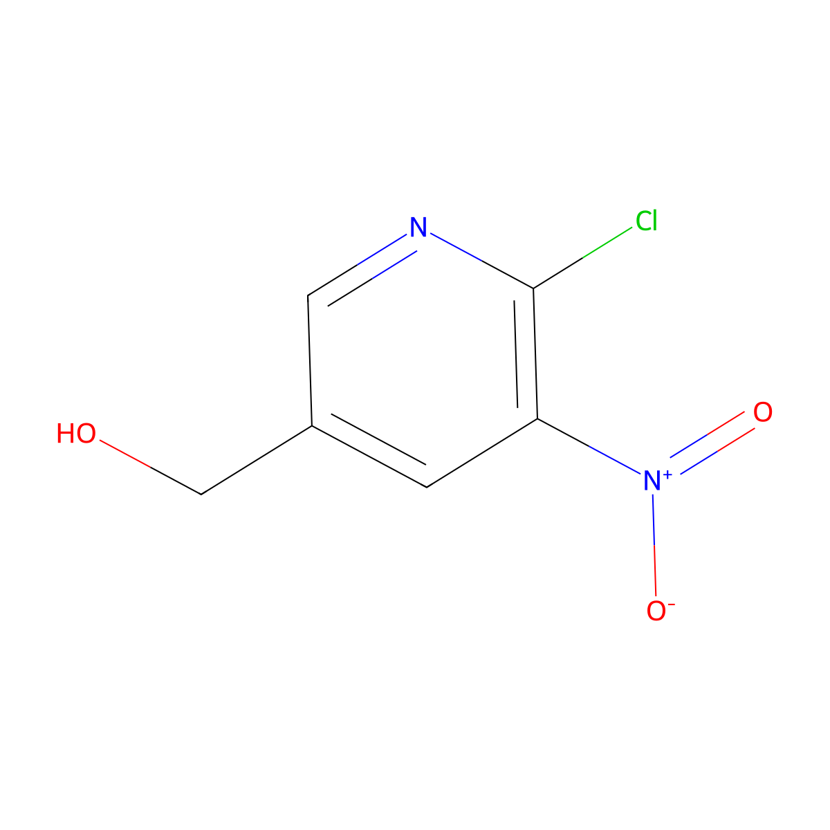 (6-Chloro-5-nitropyridin-3-yl)methanol molecular structure, CAS 321845-12-9
