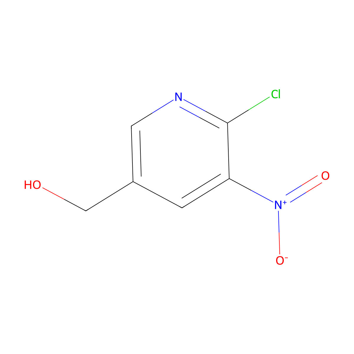 (6-Chloro-5-nitropyridin-3-yl)methanol molecular structure, CAS 321845-12-9
