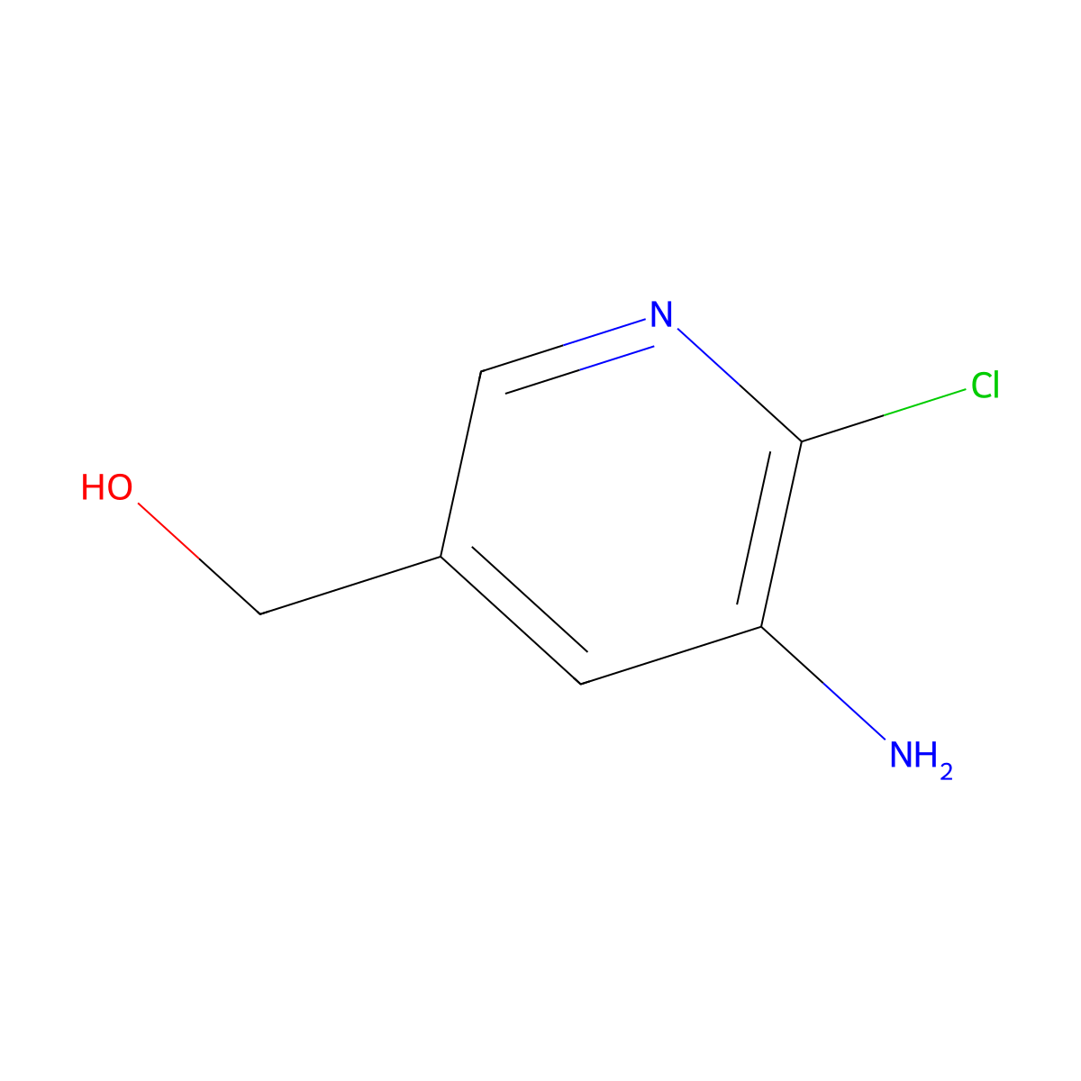 (5-Amino-6-chloropyridin-3-yl)methanol molecular structure, CAS 321845-13-0