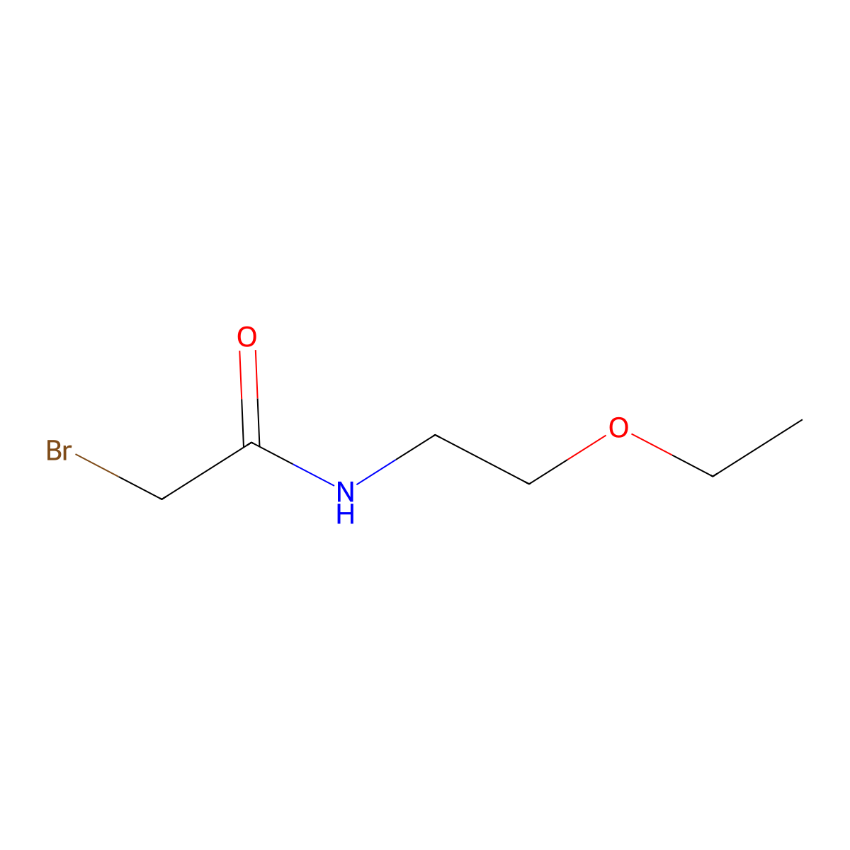 2-bromo-N-(2-ethoxyethyl)acetamide molecular structure, CAS 321861-46-5