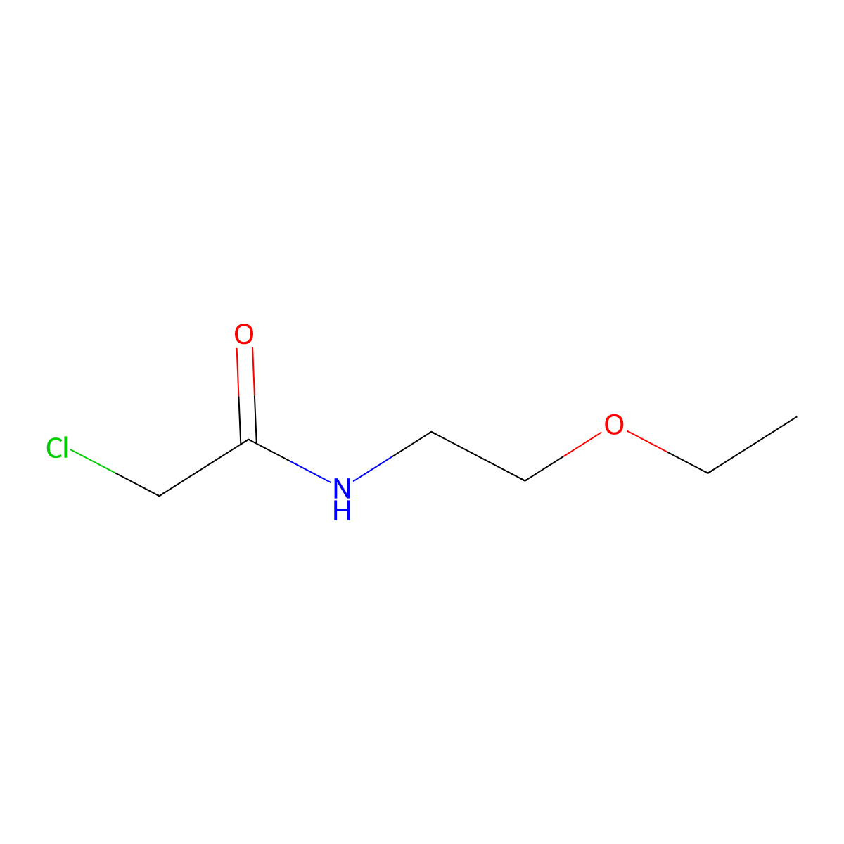 2-Chloro-N-(2-ethoxyethyl)acetamide molecular structure, CAS 321861-48-7