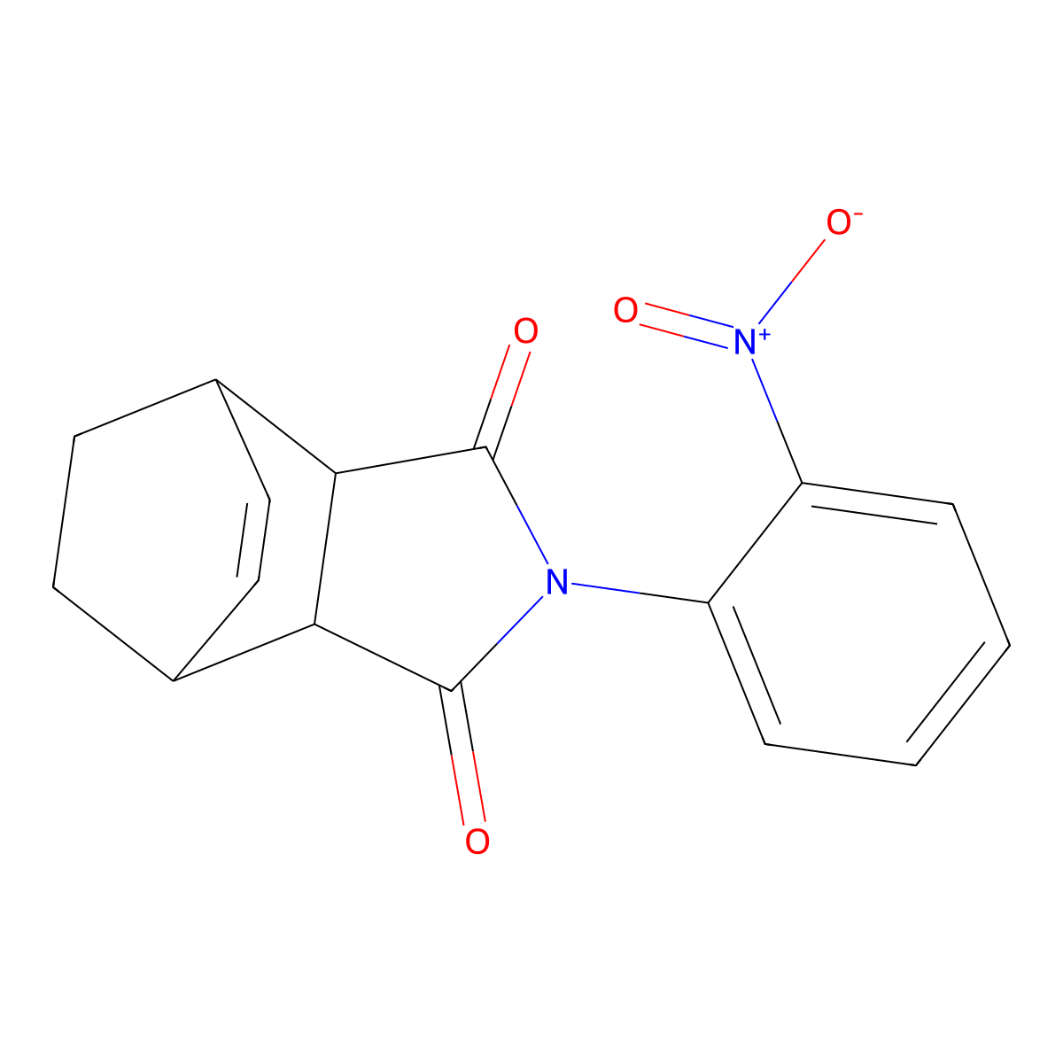 2-(2-nitrophenyl)-3a,4,7,7a-tetrahydro-1H-4,7-ethanoisoindole-1,3(2H)-dione molecular structure, CAS 321863-23-4