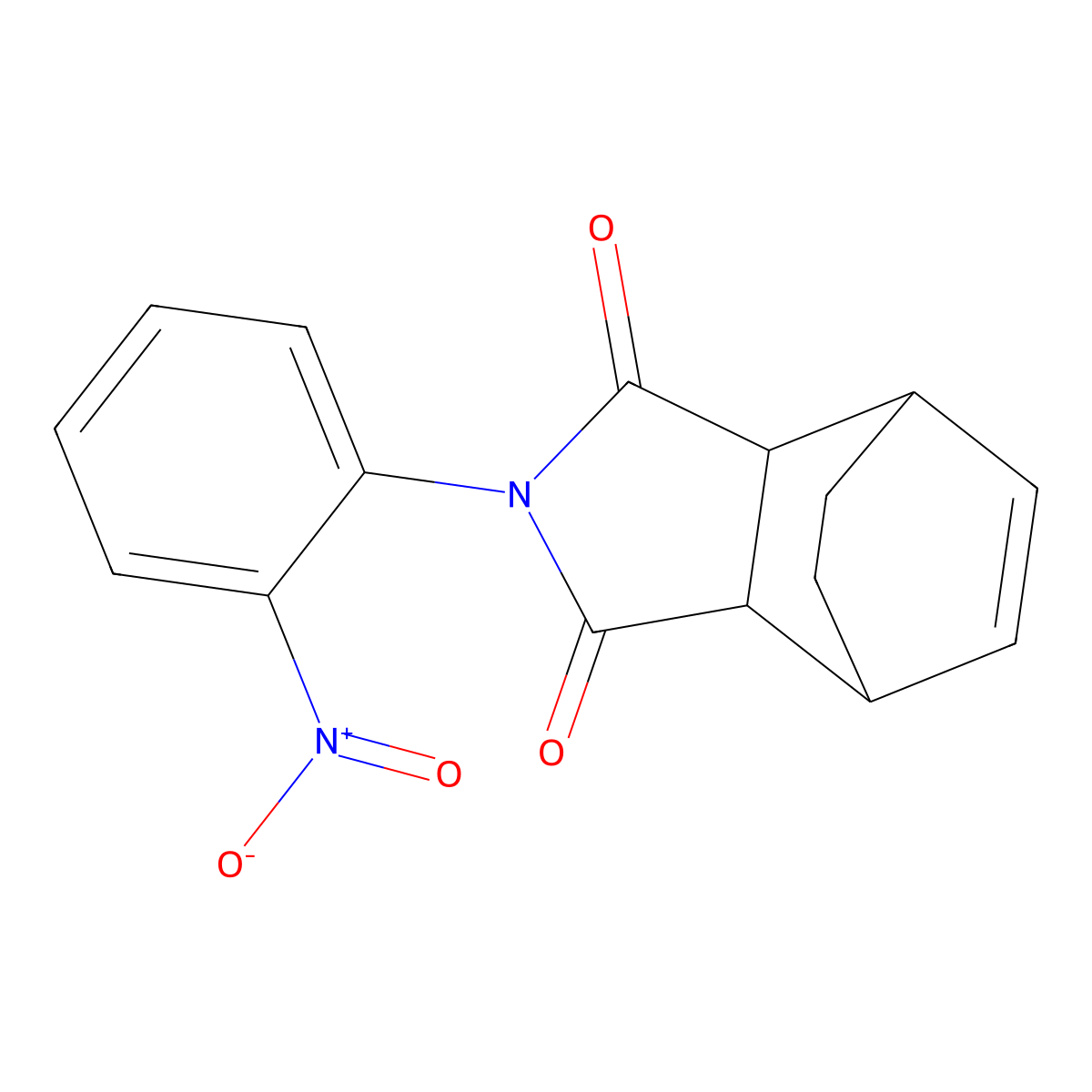 2-(2-nitrophenyl)-3a,4,7,7a-tetrahydro-1H-4,7-ethanoisoindole-1,3(2H)-dione molecular structure, CAS 321863-23-4
