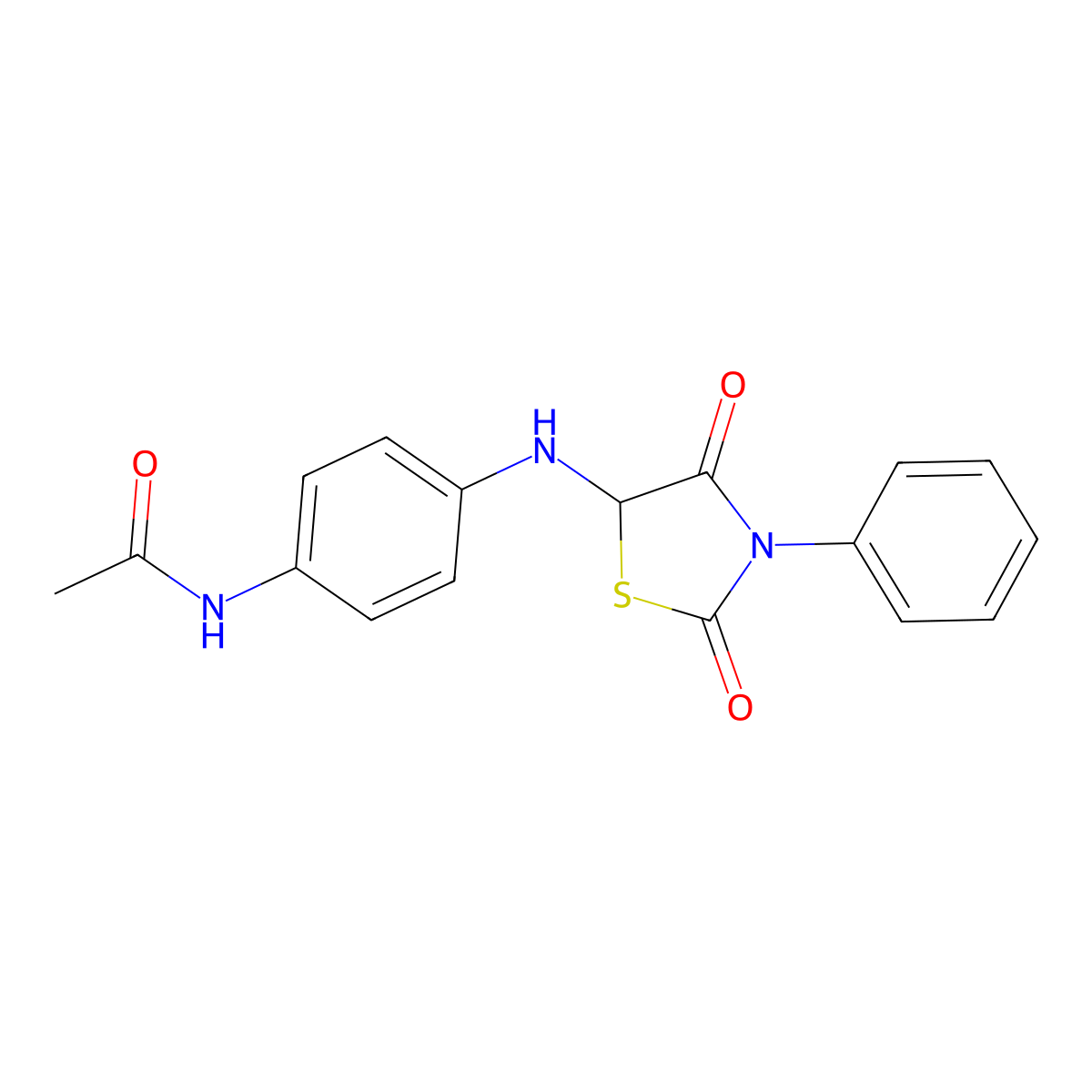 N-{4-[(2,4-dioxo-3-phenyl-1,3-thiazolidin-5-yl)amino]phenyl}acetamide molecular structure, CAS 321863-56-3