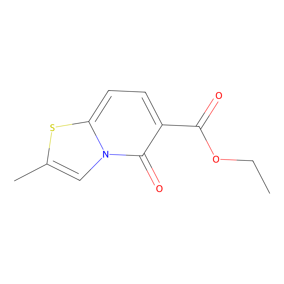 Ethyl 2-methyl-5-oxo-[1,3]thiazolo[3,2-A]pyridine-6-carboxylate molecular structure, CAS 32187-00-1