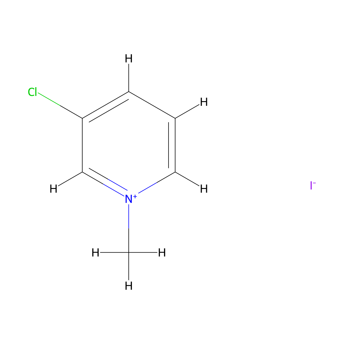 3-Chloro-1-methyl-pyridinium iodide molecular structure, CAS 32188-17-3
