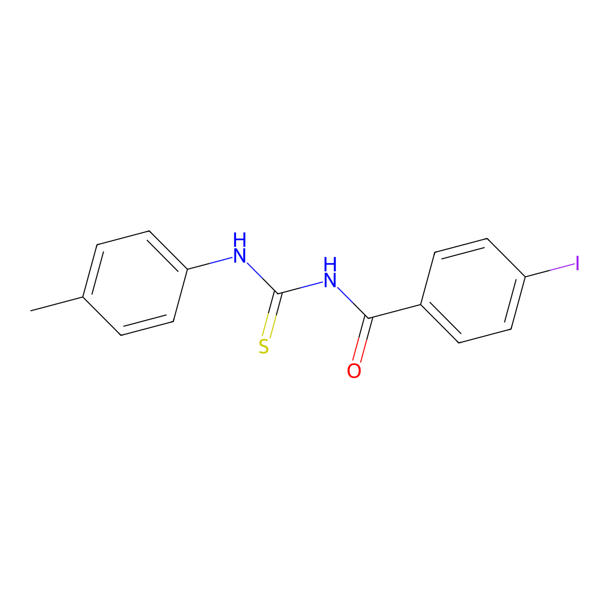 N-(4-iodobenzoyl)-N'-(4-methylphenyl)thiourea molecular structure, CAS 32188-63-9