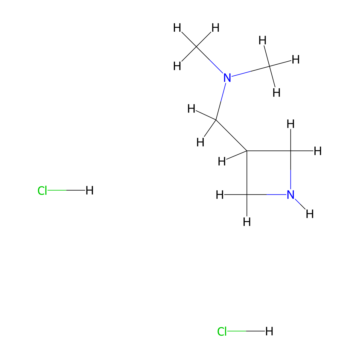 1-(azetidin-3-yl)-N,N-dimethylmethanamine dihydrochloride molecular structure, CAS 321890-22-6