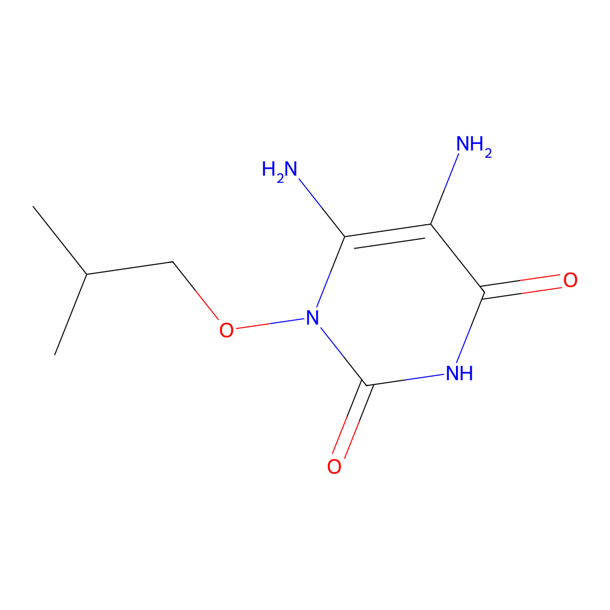 5,6-Diamino-1-isobutoxypyrimidine-2,4(1H,3H)-dione molecular structure, CAS 321890-32-8