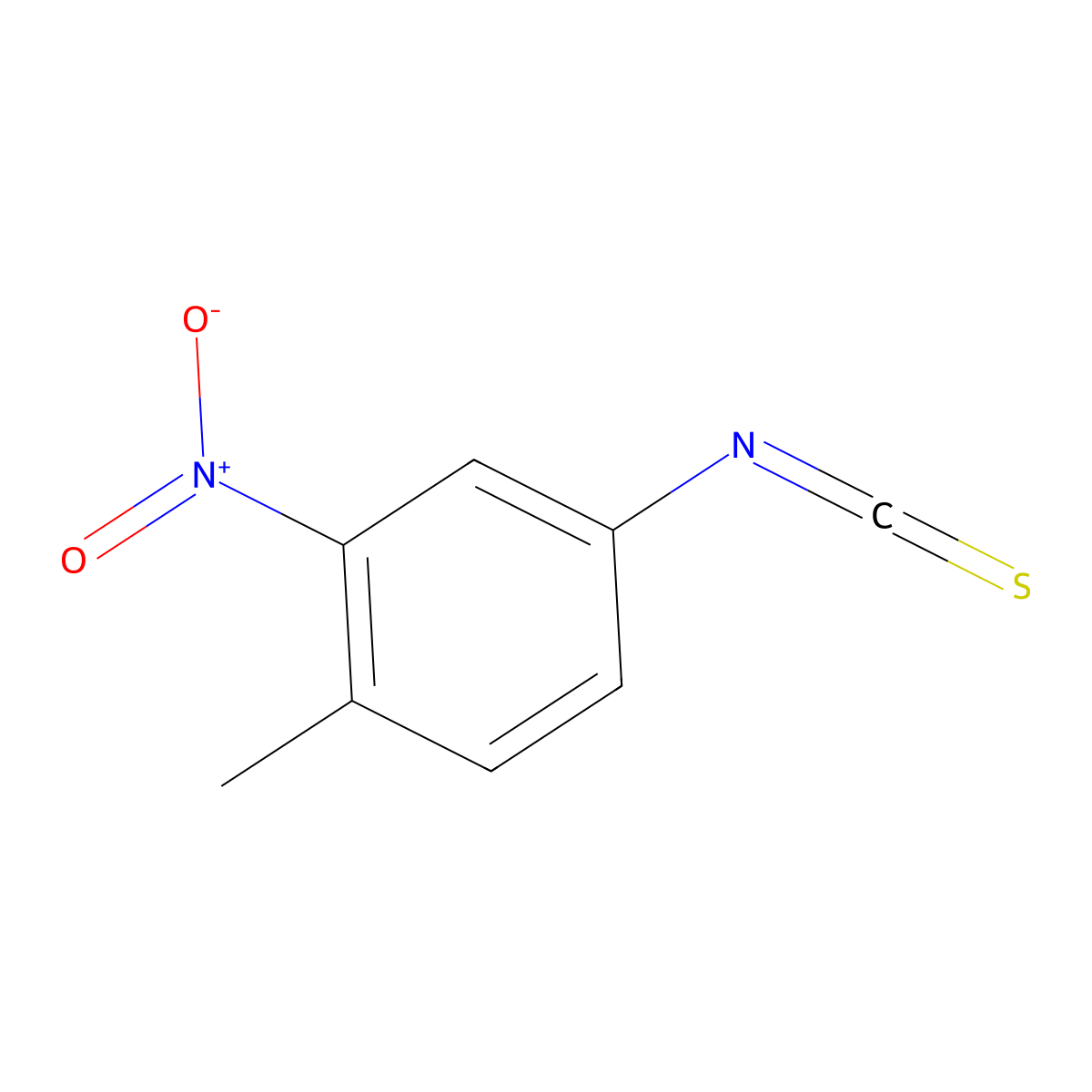 4-Isothiocyanato-1-methyl-2-nitrobenzene molecular structure, CAS 321898-79-7