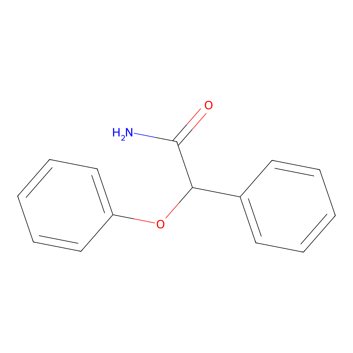 2-Phenoxy-2-phenylacetamide molecular structure, CAS 32191-68-7