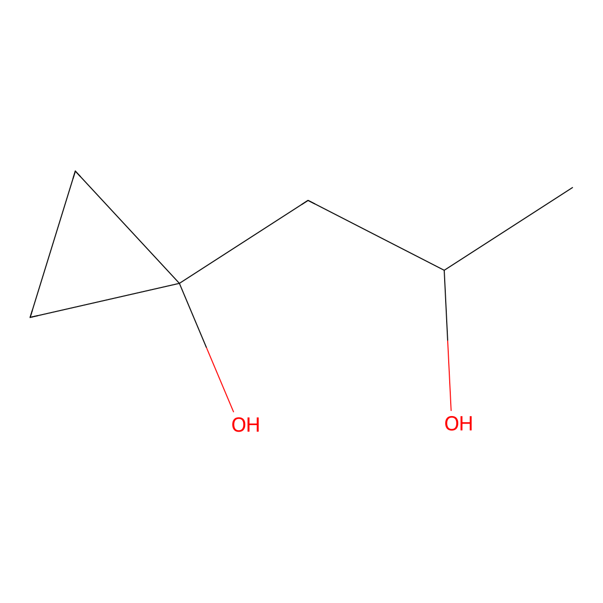 1-(2-Hydroxypropyl)cyclopropanol molecular structure, CAS 321916-67-0