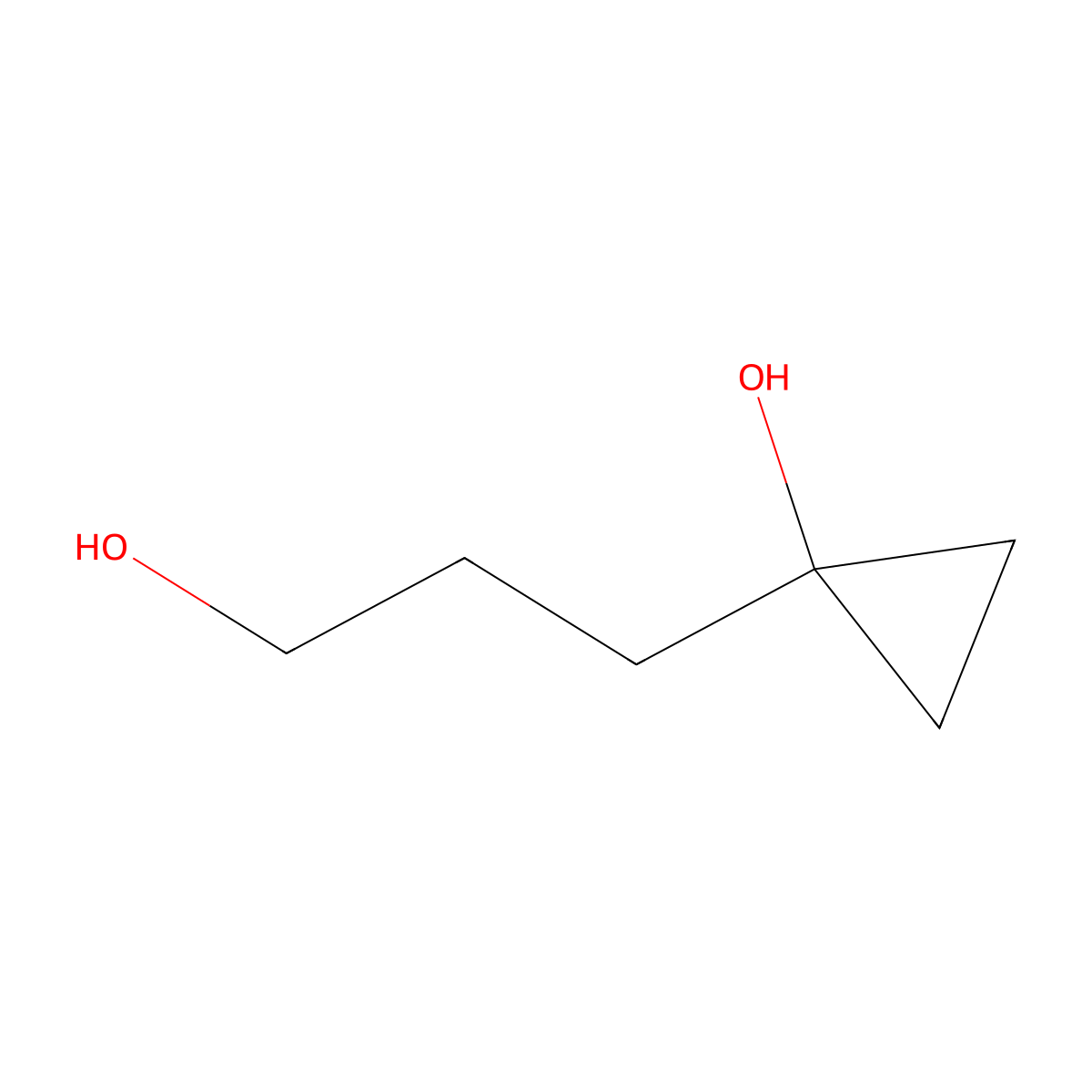 1-(3-Hydroxypropyl)cyclopropan-1-ol molecular structure, CAS 321916-68-1