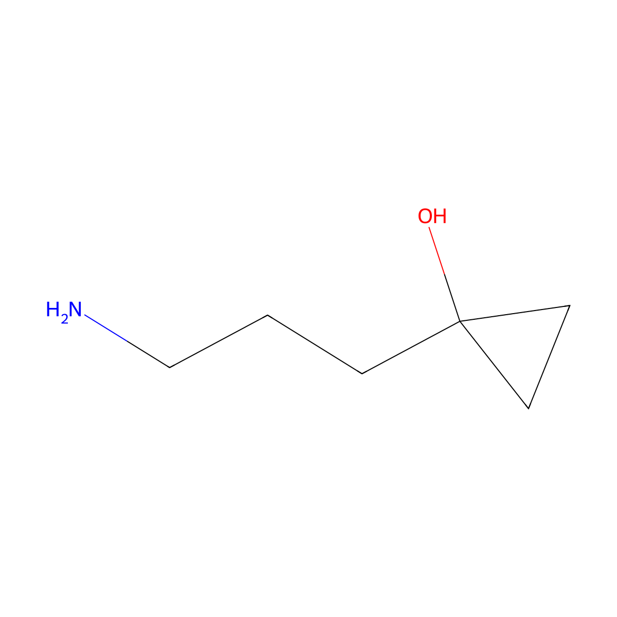 1-(3-Aminopropyl)cyclopropan-1-ol molecular structure, CAS 321917-01-5