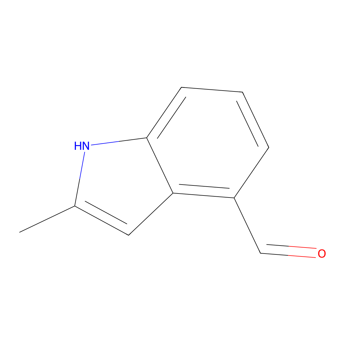 2-Methyl-1H-indole-4-carboxaldehyde molecular structure, CAS 321922-05-8