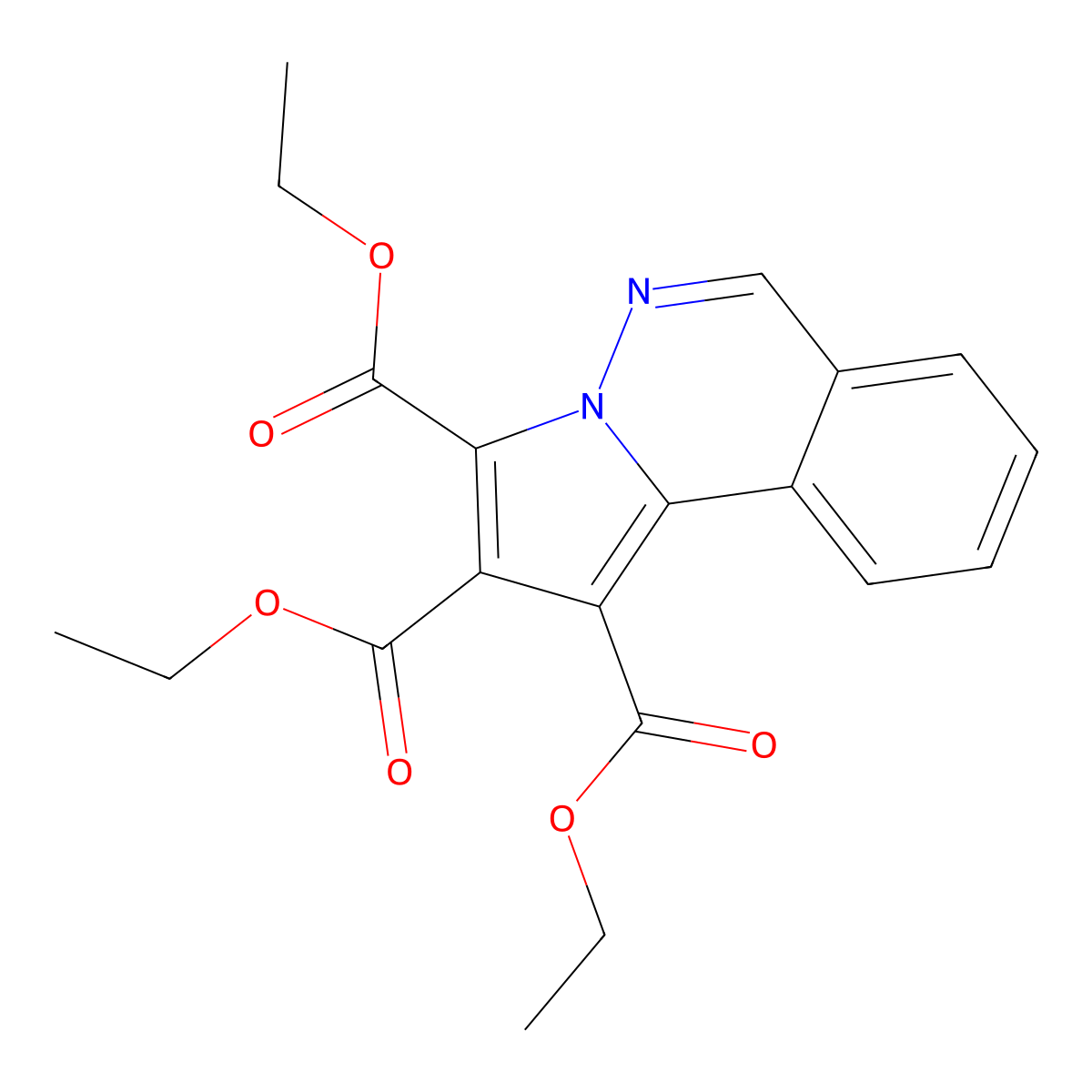 Triethyl pyrrolo(2,1-A)phthalazine-1,2,3-tricarboxylate molecular structure, CAS 321922-17-2