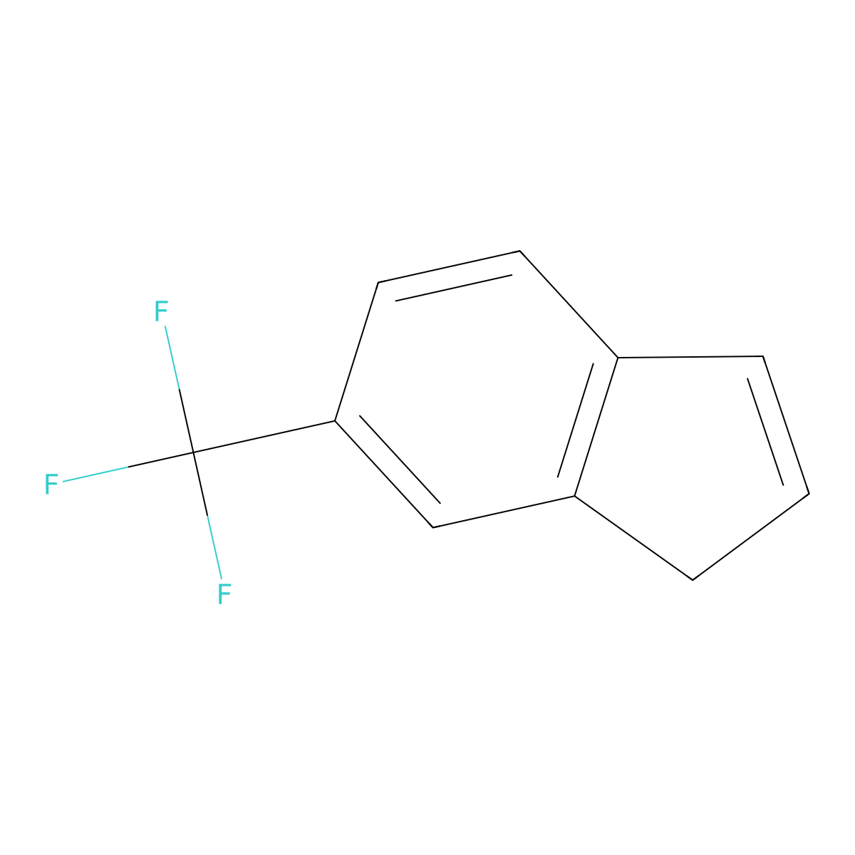 6-(trifluoromethyl)-1H-indene molecular structure, CAS 321937-10-4