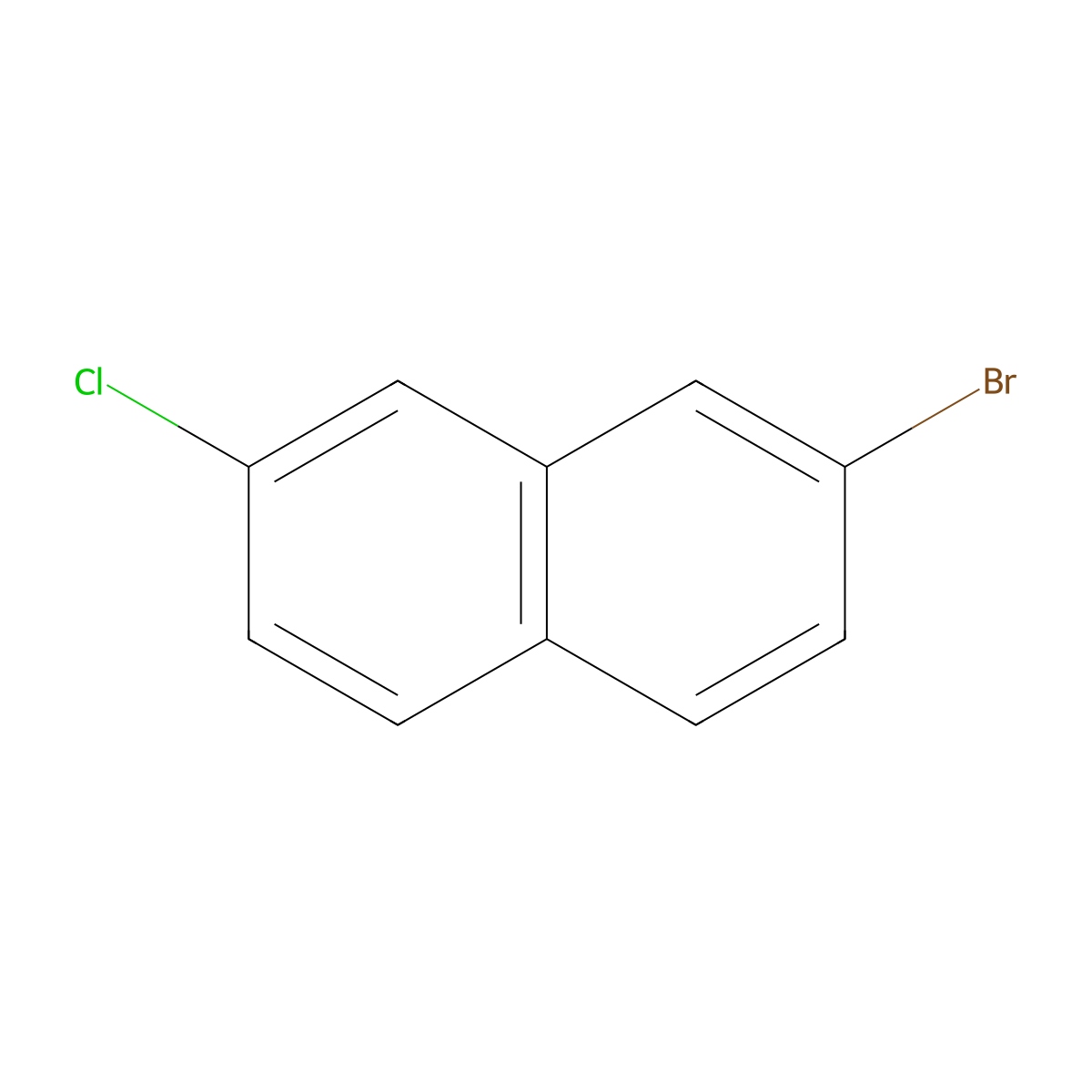 2-Bromo-7-chloronaphthalene molecular structure, CAS 321939-67-7