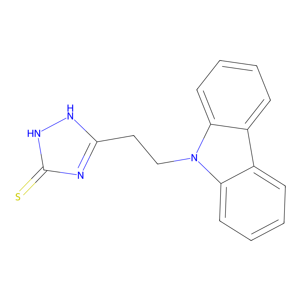 5-[2-(9H-carbazol-9-yl)ethyl]-4H-1,2,4-triazole-3-thiol molecular structure, CAS 321942-04-5