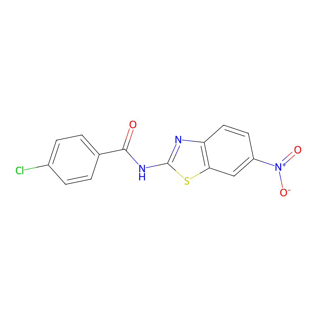 4-Chloro-N-(6-nitrobenzo[d]thiazol-2-yl)benzaMide molecular structure, CAS 321943-75-3
