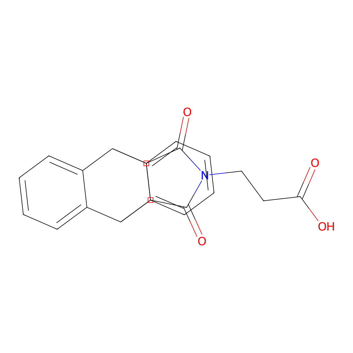 3-(12,14-dioxo-11,12,14,15-tetrahydro-9H-9,10-[3,4]epipyrroloanthracen-13(10H)-yl)propanoic acid molecular structure, CAS 321945-58-8