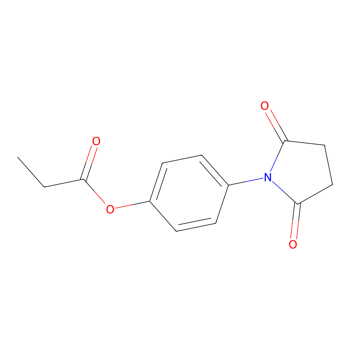 4-(2,5-Dioxo-1-pyrrolidinyl)phenyl propionate molecular structure, CAS 321945-62-4
