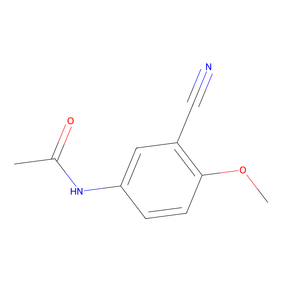 N-(3-cyano-4-methoxyphenyl)acetamide molecular structure, CAS 321945-81-7