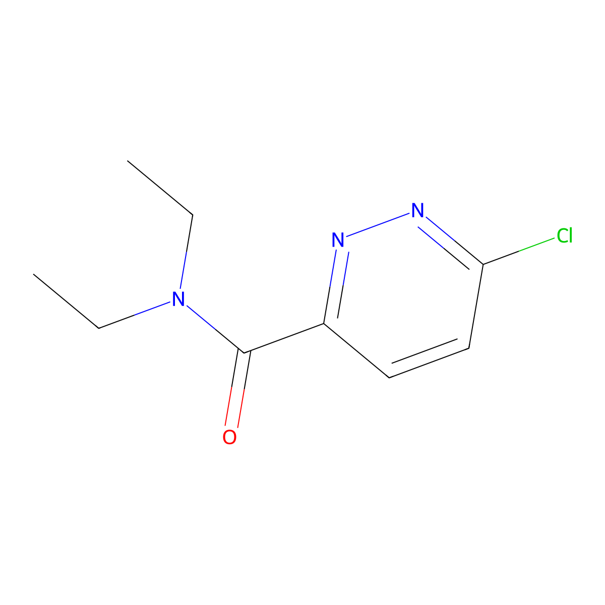 6-chloro-N,N-diethylpyridazine-3-carboxamide molecular structure, CAS 321946-12-7