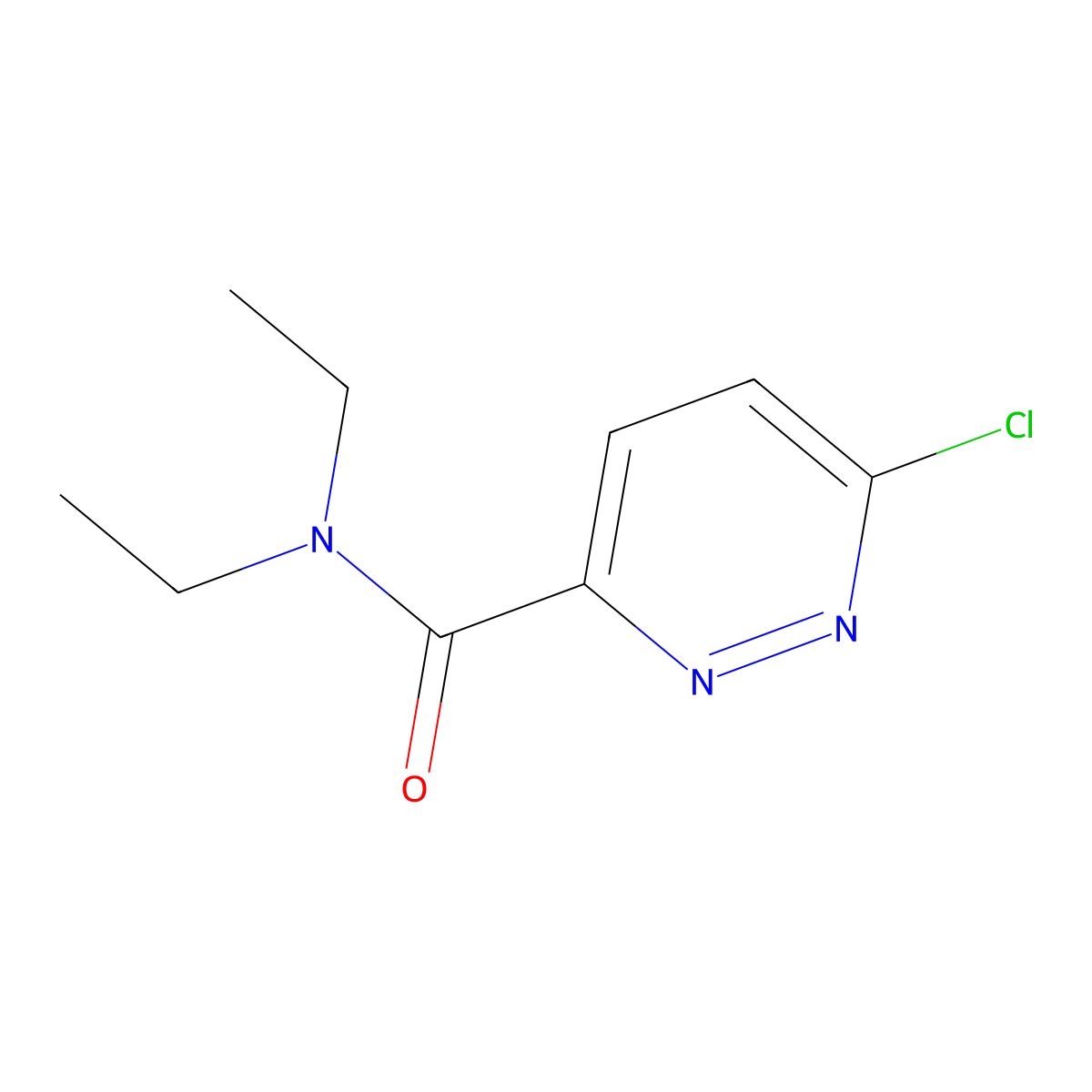 6-chloro-N,N-diethylpyridazine-3-carboxamide molecular structure, CAS 321946-12-7