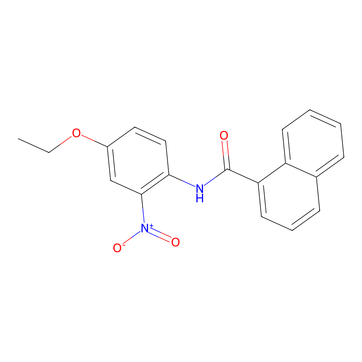 N-(4-ethoxy-2-nitrophenyl)naphthalene-1-carboxamide molecular structure, CAS 321967-92-4