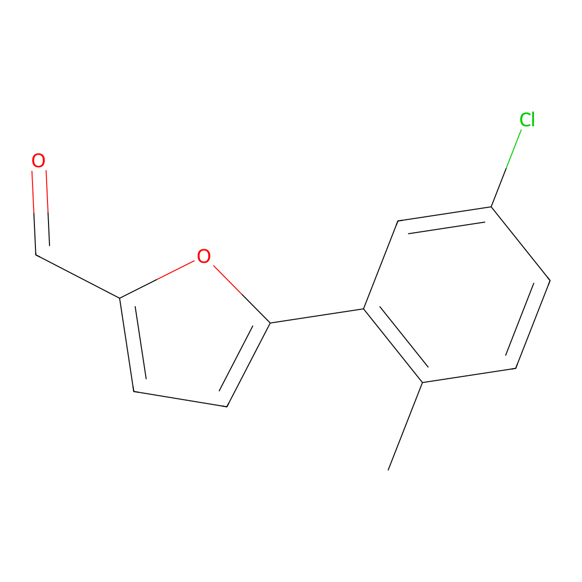 5-(5-Chloro-2-methylphenyl)furan-2-carbaldehyde molecular structure, CAS 321968-51-8