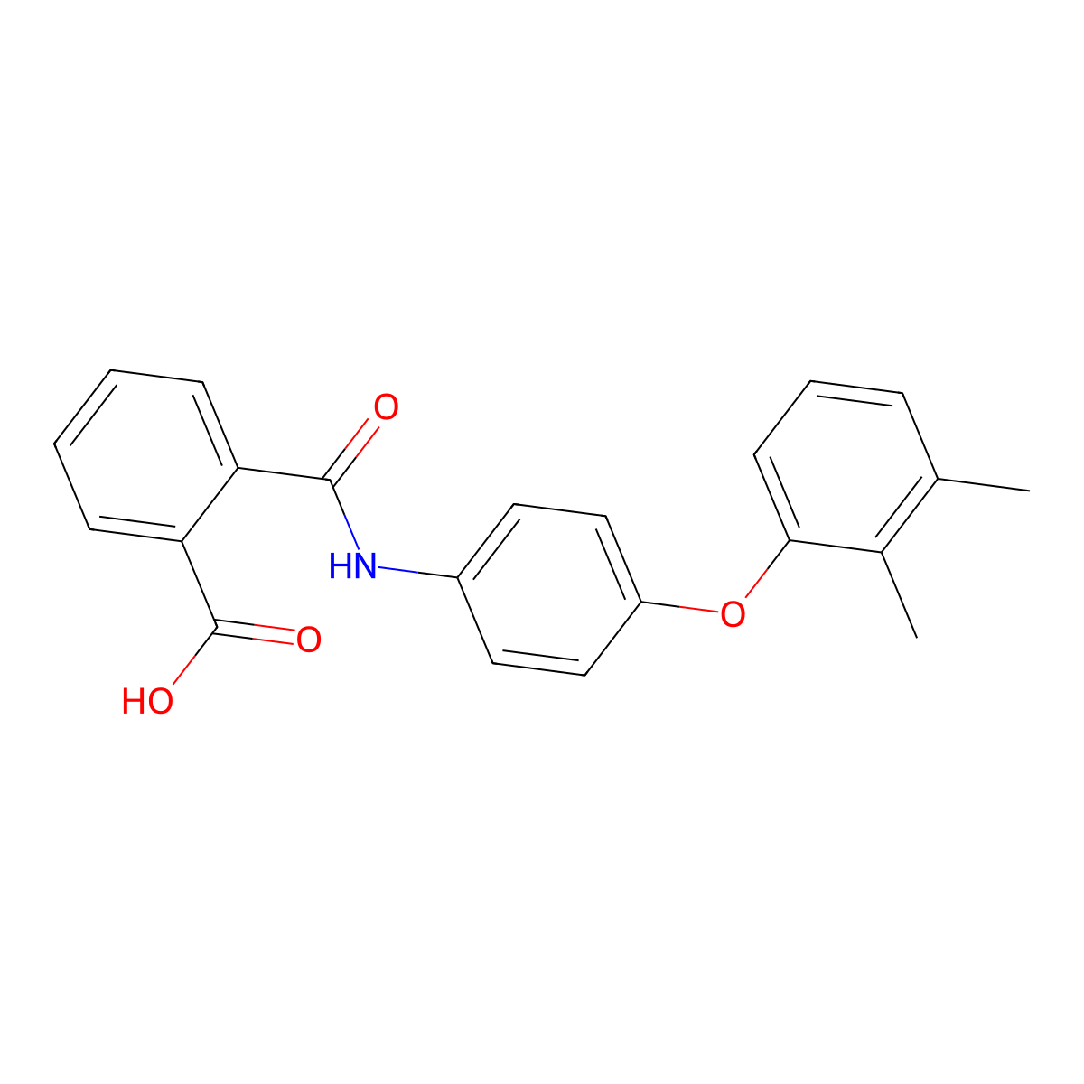 2-[[4-(2,3-Dimethylphenoxy)phenyl]carbamoyl]benzoic acid molecular structure, CAS 321969-07-7