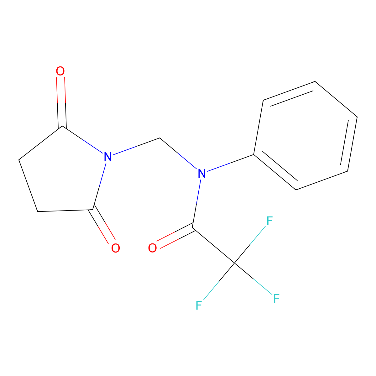 N-[(2,5-dioxopyrrolidin-1-yl)methyl]-2,2,2-trifluoro-N-phenylacetamide molecular structure, CAS 321969-11-3