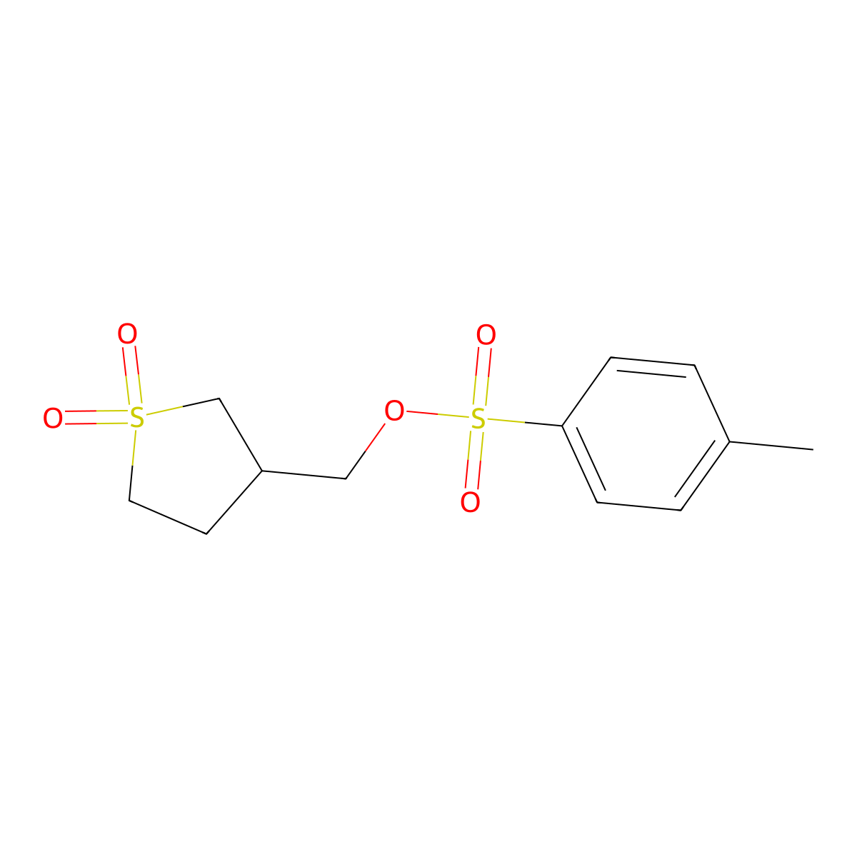 (1,1-Dioxo-1lambda6-thiolan-3-yl)methyl 4-methylbenzene-1-sulfonate molecular structure, CAS 321971-88-4