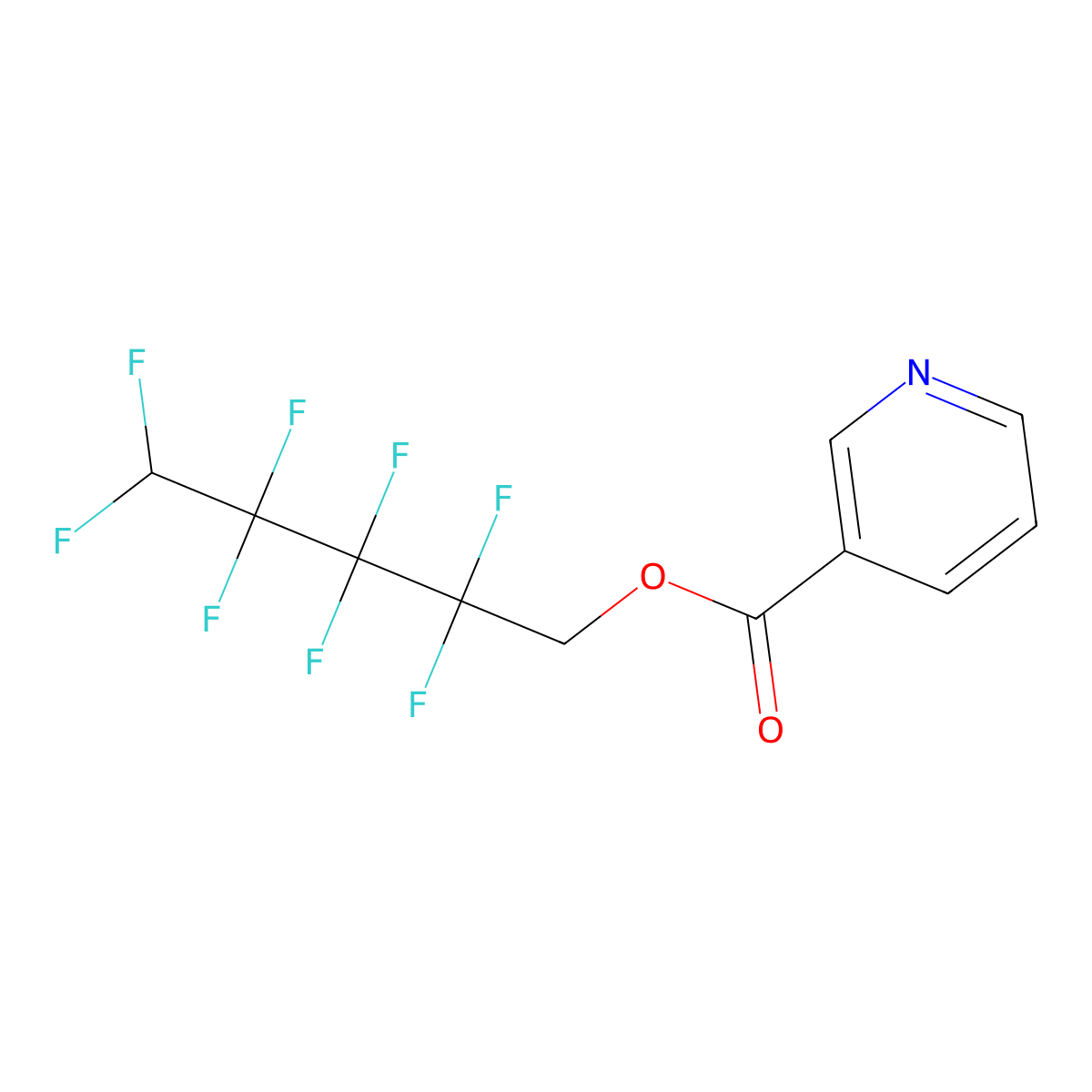 2,2,3,3,4,4,5,5-Octafluoropentyl nicotinate molecular structure, CAS 321973-02-8