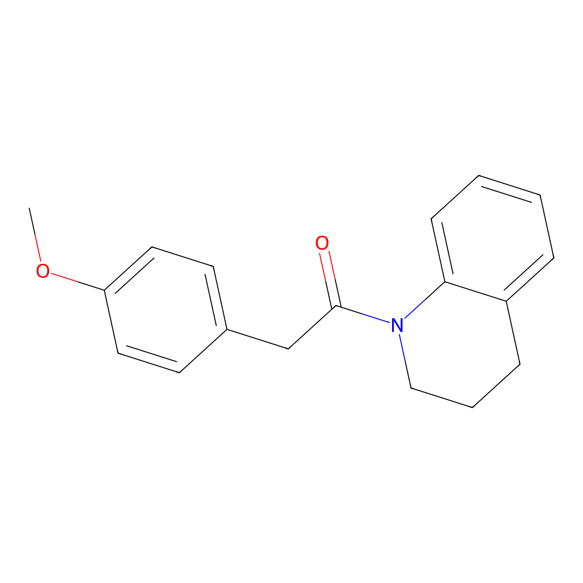 1-(3,4-dihydroquinolin-1(2H)-yl)-2-(4-methoxyphenyl)ethanone molecular structure, CAS 321973-33-5