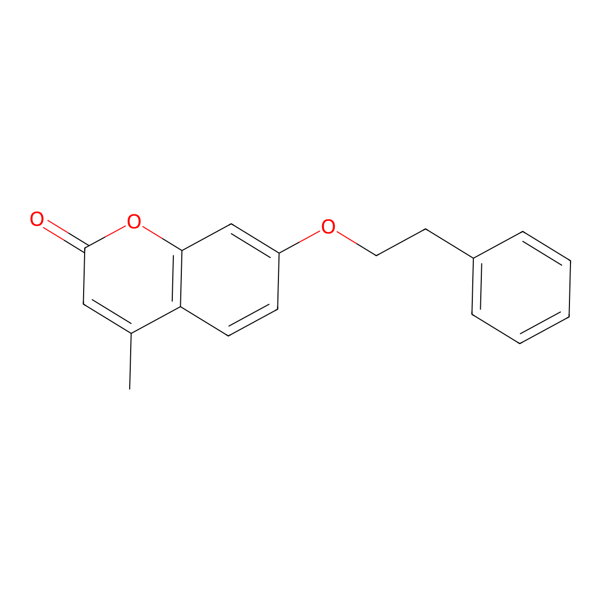 4-Methyl-7-(2-phenylethoxy)chromen-2-one molecular structure, CAS 321973-48-2