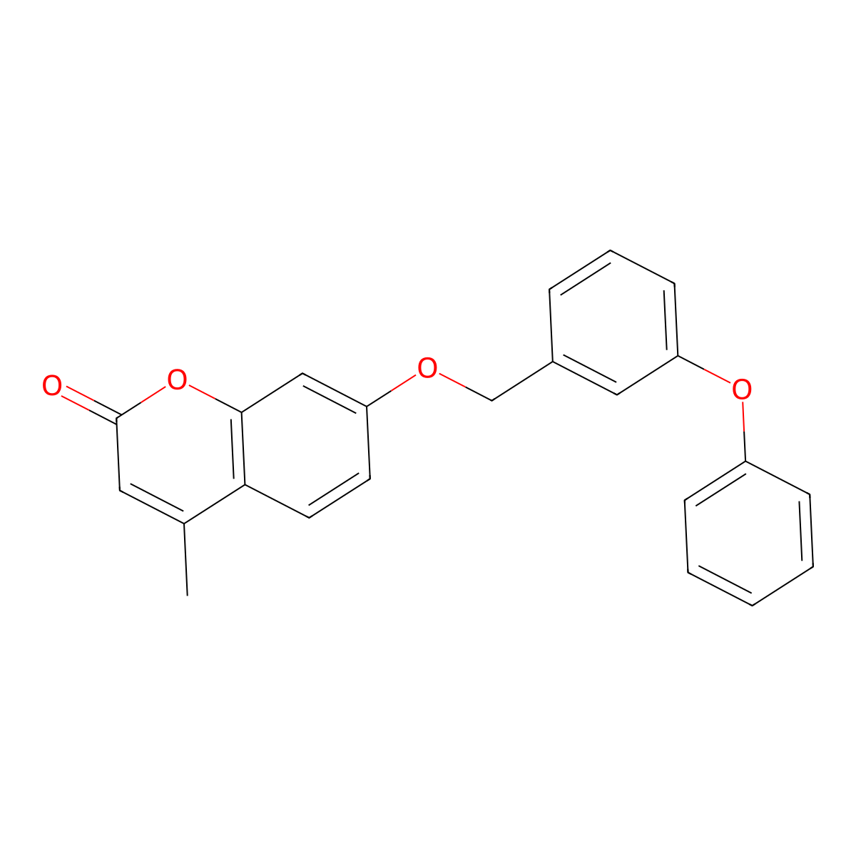 4-Methyl-7-[(3-phenoxyphenyl)methoxy]chromen-2-one molecular structure, CAS 321973-53-9