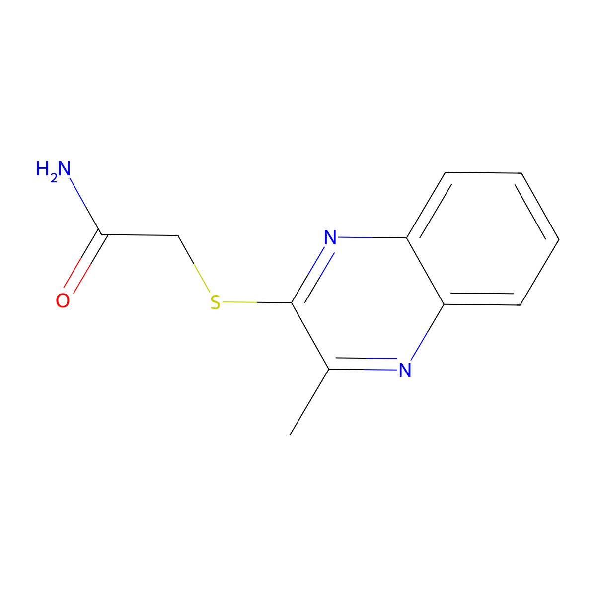 2-[(3-Methylquinoxalin-2-yl)sulfanyl]acetamide molecular structure, CAS 321974-59-8