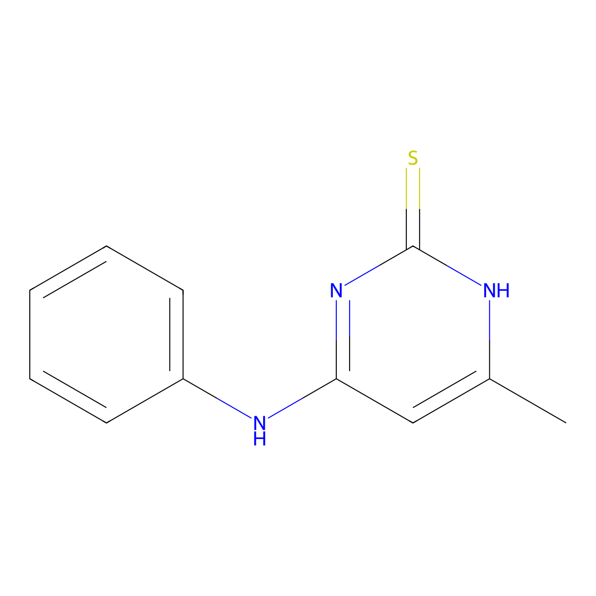 4-Methyl-6-(phenylamino)pyrimidine-2-thiol molecular structure, CAS 321975-16-0