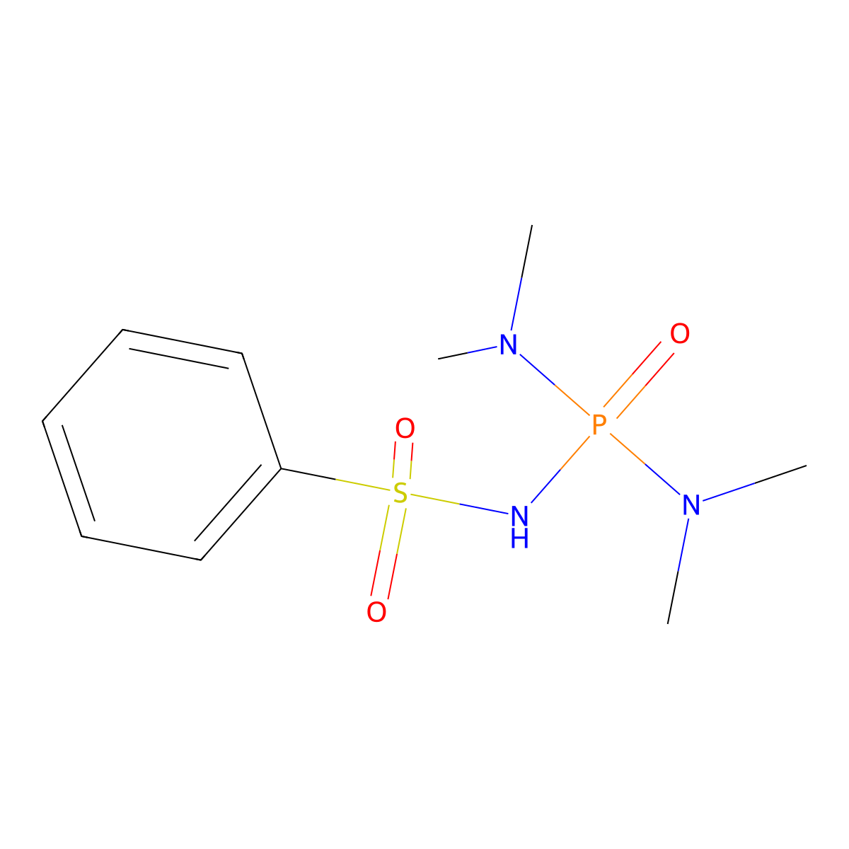 N-[bis(dimethylamino)phosphoryl]benzenesulfonamide molecular structure, CAS 321976-54-9