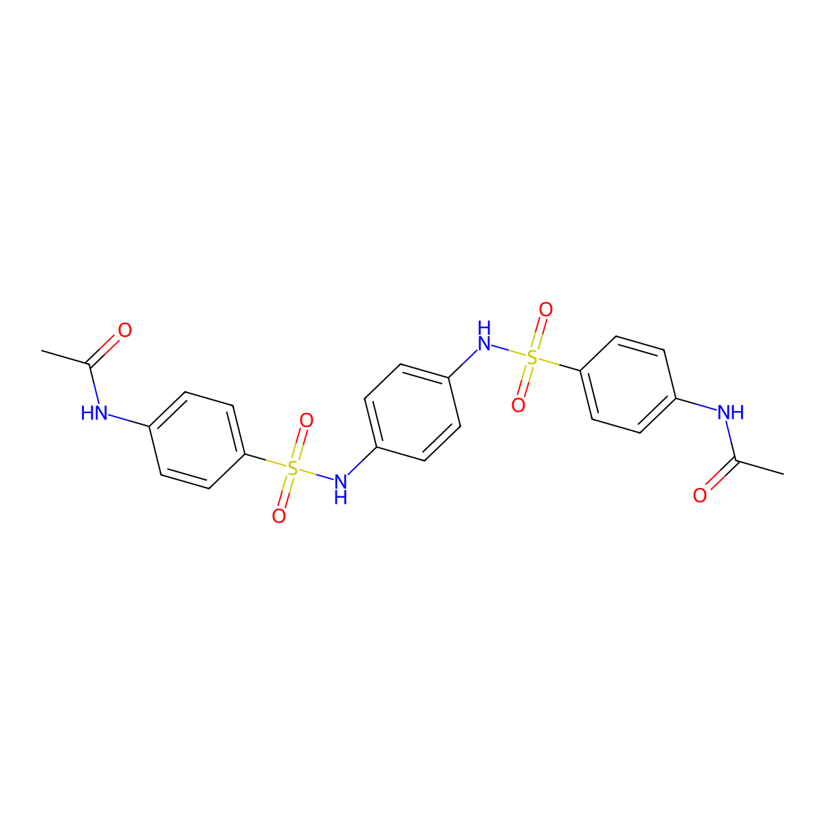N-[4-[[4-[(4-acetamidophenyl)sulfonylamino]phenyl]sulfamoyl]phenyl]acetamide molecular structure, CAS 321977-12-2
