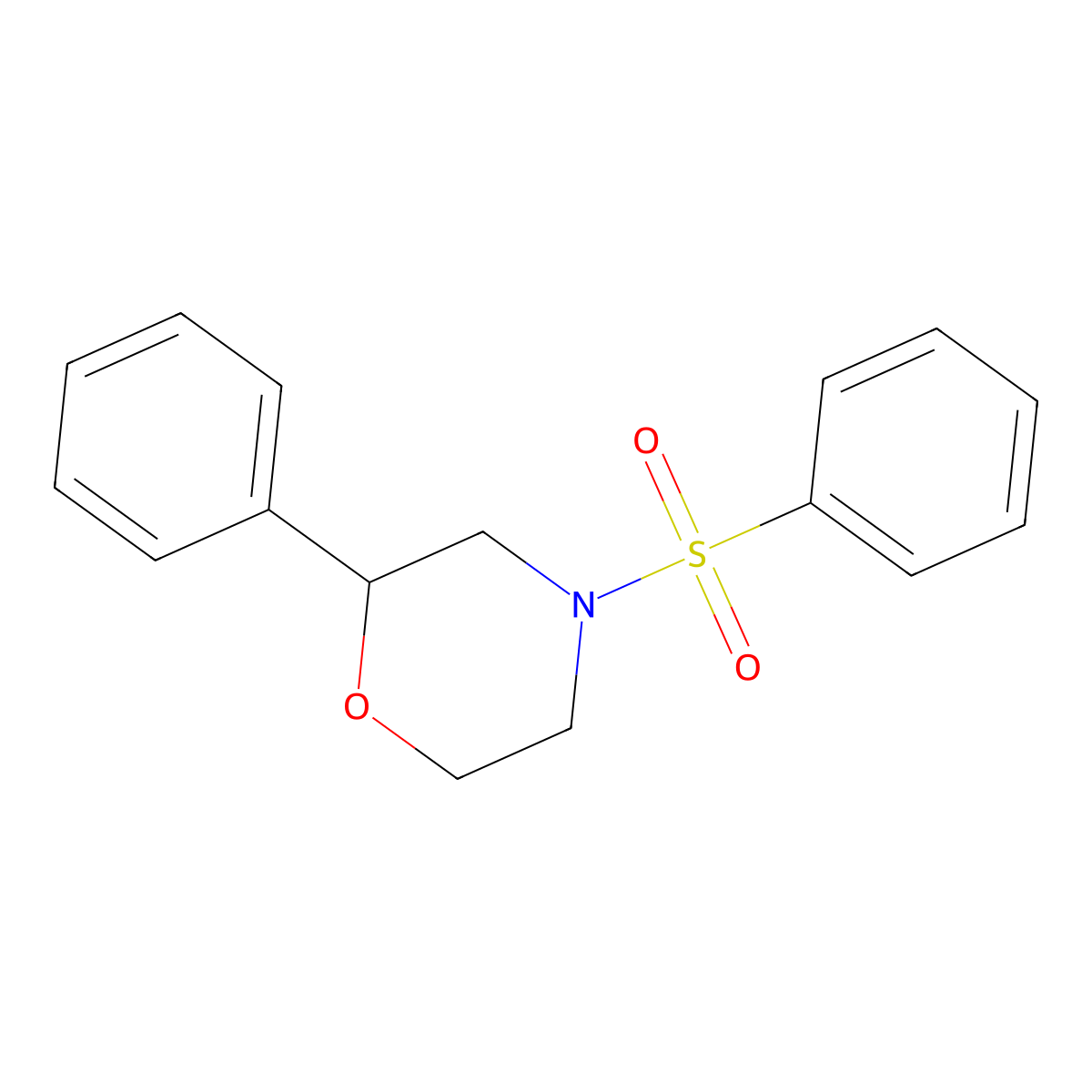 2-Phenyl-4-(phenylsulfonyl)morpholine molecular structure, CAS 321977-39-3
