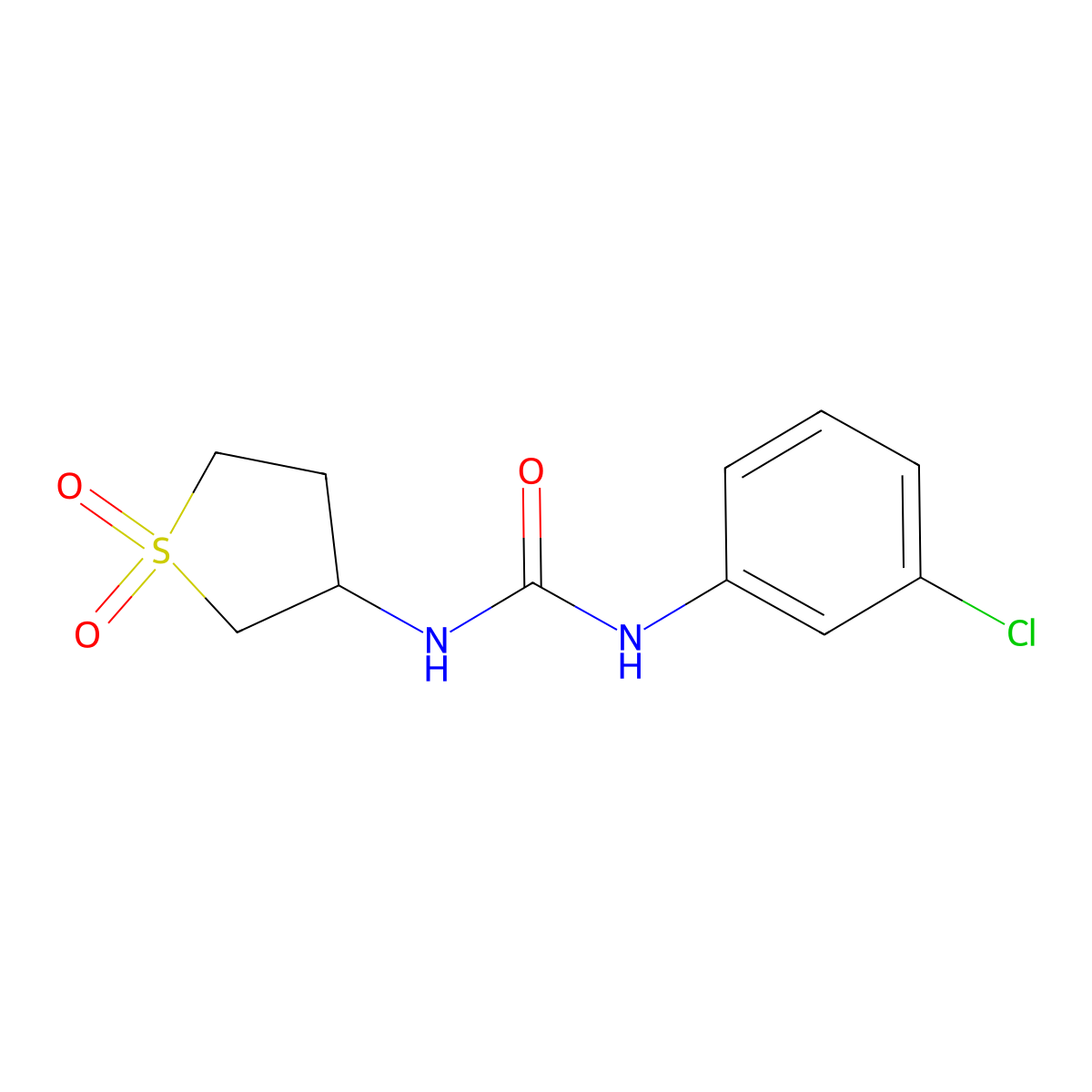 1-(3-Chlorophenyl)-3-(1,1-dioxothiolan-3-yl)urea molecular structure, CAS 321978-78-3