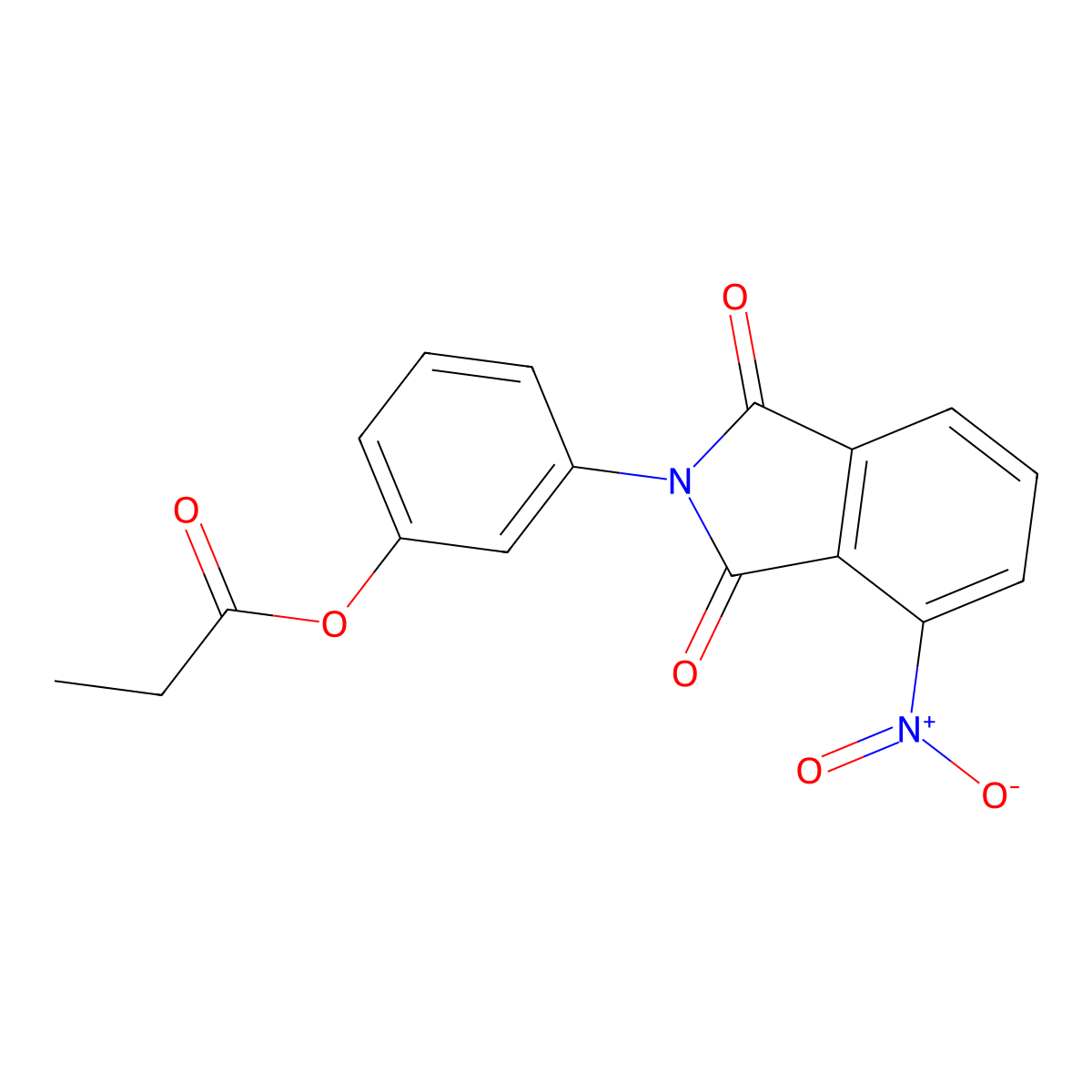 3-(4-Nitro-1,3-dioxoisoindolin-2-yl)phenyl propionate molecular structure, CAS 321979-01-5